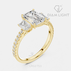 Bague de fiançailles en diamant de laboratoire certifié IGI 1,75 carat, or blanc 14 carats, taille émeraude, clarté VS+, couleur F+, pour mariage ou anniversaire - Product Image 6