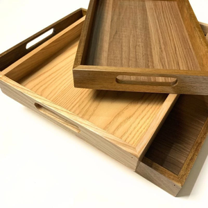 Plateau de service en bois Bestchoice, naturel, écologique, fait main, durable, à compartiment unique, durable, moderne, poli, décoration d'intérieur - Product Image 2