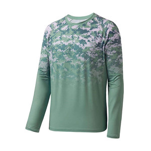 T-shirt de pêche pour homme 100 % polyester imprimé sur mesure, service OEM, vente en ligne, directement de l'usine - Product Image 1