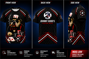 Camiseta Deportiva Personalizada de Johnny Good, Jersey de Béisbol de Manga Corta, Sublimación, Impresión por Transferencia, Unisex, para Adultos, Transpirable - Product Image 3