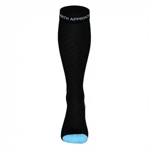 North Approach <b>Knee</b> <b>High</b> Running <b>Socks</b> Black Breathable Spandex Polyester Adults Summer Sport <b>Socks</b> - Product Image 1