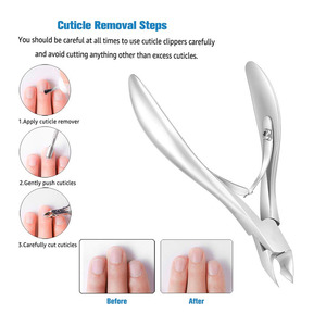 <b>Cuticle</b> Clippers 1/2 Jaw - <b>Cuticle</b> Cutter Nail <b>Cuticle</b> Remover <b>Tool</b>, Nail Skin Clipper Hangnail Trimmer - SILVER - Product Image 3