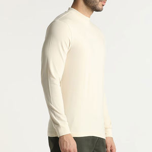 Camisetas de Manga Larga para Hombre, Nuevas para Invierno, 100% Algodón, Estilo Urbano, Cuello Redondo, Corte Regular, Ligeras, Ecológicas, para Gimnasio y Entrenamiento - Product Image 2