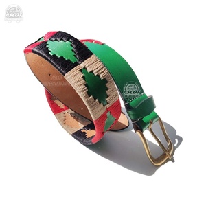 Diseñador hecho a mano de los hombres Polo Cinturón de cuero Argentino Piel de vaca con acero para hebilla Disponible en todos los colores-Venta al por mayor - Product Image 4