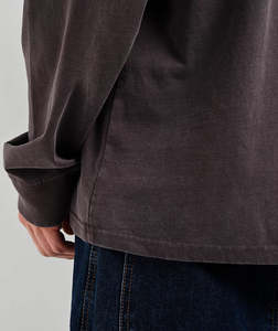 Camiseta de manga larga para hombre, 100% algodón, lavado ácido, corte holgado, duradera, de la mejor calidad y a bajo precio. - Product Image 3