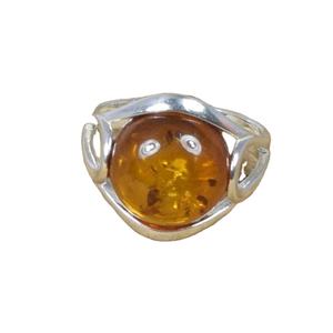 Anillo de Compromiso Elegante de Plata de Ley 925 Chapado en Oro Rosa con Piedra Preciosa Natural, Hecho a Mano, Regalo para Ella - Product Image 1