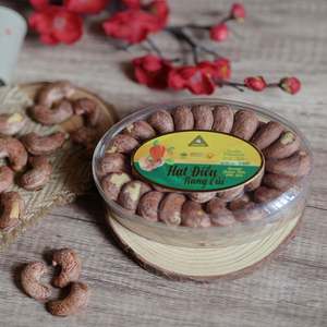 W180 Dong Phu Brand Unshelled Cashew <b>Nuts</b> 163g Clear Oval Box Vietnam Organic Dried Roasted Buttery Salty 12 Months Shelf Life - Product Image 1