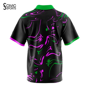 Custom Sublimated <b>Bowling</b> Jersey Wholesale Team Quarter Zipper <b>Shirts</b> Free Design Unisex <b>Bowling</b> - Product Image 6