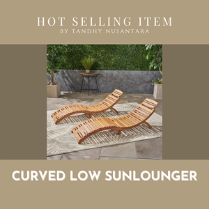 Lit de repos en bois au design moderne et épuré pour piscine et jardin, transat incurvé bas pour extérieur et plage, super confortable, EN PROMOTION - Product Image 5