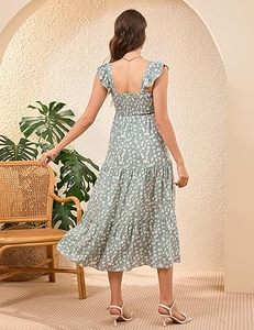 Vestidos de Maternidad para Madres, Largos hasta el Suelo, Transpirables, sin Mangas, Estampados, Elegantes, Vestidos de Embarazo en Oferta - Product Image 5