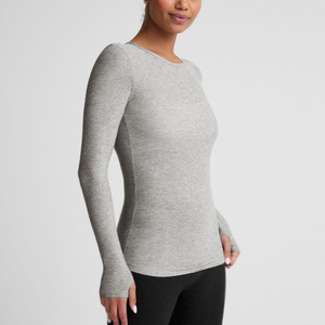 Haut de compression à manches longues pour femme, anti-transpiration, respirant, extensible, idéal pour le fitness, l'entraînement, la course et la gym - Product Image 3