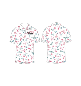 เสื้อโปโลลายเชอร์รี่ พิมพ์ลายตามสั่ง เสื้อโปโลแขนสั้น ชุดกอล์ฟลำลอง ชุดกีฬาทีม - Product Image 6