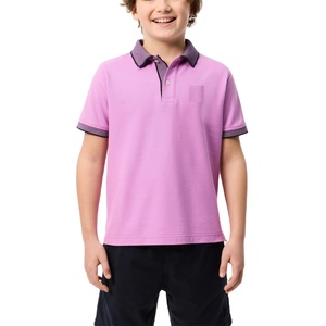 เสื้อยืดคอกลมแบบสวมหัวสำหรับเด็กผู้ชายเด็กผู้หญิงเสื้อลำลองแขนสั้นสีทึบสำหรับสวมใส่ทุกวัน - Product Image 1