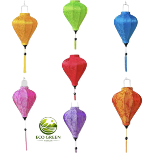 Handmade Hoi An Lantern with Bamboo Frame Decorative Silk Lamp for Bedroom Meditation and Yoga Studio Decor - Product Image 2