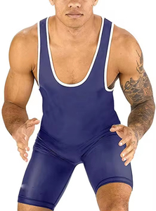 High Quality Polyester Customizable Printed Moisture-Wicking Breathable Professional Weightlifting Uniforms for Men Wrestling - Product Image 4