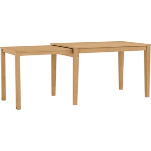 Mesa de Comedor Extensible Minimalista de Madera Maciza, Mesa de Cocina Telescópica Moderna con Acabado en Roble Natural para Apartamentos Pequeños - Product Image 2