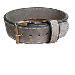 Blue Leather <b>Weight</b> Lifting <b>Belt</b> Adjustable Waist Support Buckle Closure Unisex Strength <b>Training</b> Fitness Equipment - Product Image 3