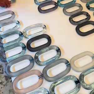 Chaîne de maillons transparents en résine époxy, grande taille, faits à la main, artistiques, pour décoration murale DIY, décoration de Noël, décoration de chambre d'ange personnalisée - Product Image 2