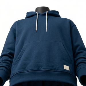 เสื้อฮู้ดดี้ปักลายผู้ชายสไตล์ลำลอง ผ้าเจอร์ซีย์นุ่ม 100% คอตตอน ระบายอากาศได้ดี เป็นมิตรกับสิ่งแวดล้อม ทรงโอเวอร์ไซส์ สวมใส่สบาย เหมาะสำหรับใส่ในบ้าน/นอกบ้าน - Product Image 5