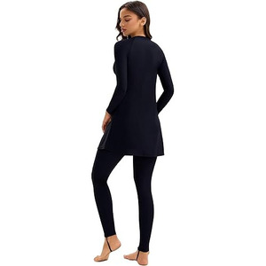 Women's <b>Modest</b> Islamic Breathable UPF30 Spandex/Nylon Summer Bathing Suits Plus Size 2pcs Burkini <b>Set</b> Full Coverage Bra Long - Product Image 2