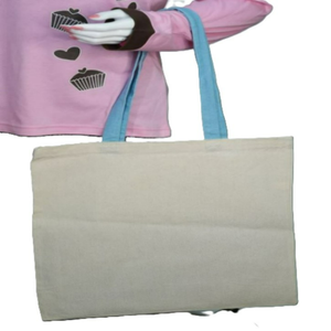 Sac fourre-tout en toile de coton solide personnalisé de grande taille avec fermeture à glissière, style anglais tendance, décoration de lettres brodées pour femmes - Product Image 4