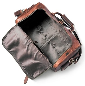 Sac de voyage en cuir haut de gamme anti-poussière avec compartiment à chaussures, sac de sport multifonctionnel pour costumes et robes - Product Image 3