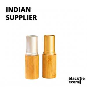 BKT8848 Tubo de Bambú para Lápiz Labial, Envase Cosmético Redondo, Embalaje de Maquillaje Reciclable, Pedido Personalizado - Product Image 1