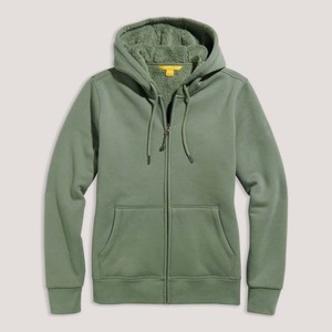 Sudadera con capucha de invierno de punto oversize de alta calidad para mujer, holgada, de forro polar, con hombros caídos, estilo urbano, cortavientos, con cierre frontal - Product Image 6