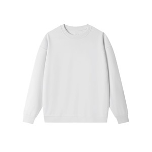เสื้อสเวตเชิ้ตคอกลมสีขาวแบบเรียบง่ายสำหรับผู้หญิง ทรงปกติ เนื้อผ้านุ่ม สวมใส่สบาย เหมาะสำหรับทุกวัน ขายส่งในสหรัฐอเมริกา สหราชอาณาจักร ยุโรป ร้านบูติก - Product Image 1