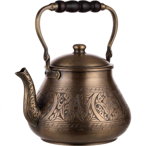 Trending 2026 Metal Tea Kettle With <b>Lid</b> And Braided Handle Black Hammered Finish Handmade Tea <b>Pot</b> On Sale - Product Image 6