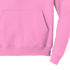 เสื้อฮู้ดปักลายตัวอักษรกรีก 3 ตัว สีชมพู เนื้อผ้าหนานุ่ม ผสมผ้าฝ้ายและผ้าฟลีซ สวมใส่สบาย เหมาะสำหรับทุกเพศทุกวัย ใส่ได้ในฤดูหนาว - Product Image 2