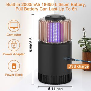 Jiffi Bug Zapper 2000mAh Ricaricabile USB, Luce Antizanzare UVA Appendibile, Insetticida Elettrico con Attrattivo - Product Image 6