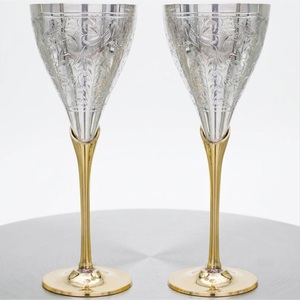 Juego de Copas de Vino de Latón Macizo Hechas a Mano, Estilo Vintage, Cáliz Real Antiguo para Decoración de Bodas y Suministros de Comunión - Product Image 3