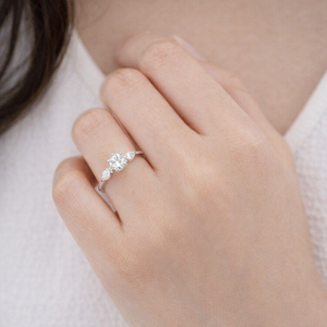 Anillo de Boda Romántico de Plata de Ley 925 con Circonita, Chapado en Platino, Joyería para Mujer - Product Image 3