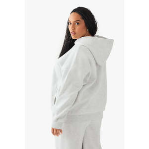 Sudadera con capucha de algodón de alta calidad, personalizada, de gran tamaño, transpirable, ecológica, tejida, para mujer. - Product Image 2