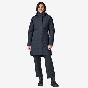 Parka longue à capuche pour femme, manteau d'hiver imperméable en polyester matelassé, manches longues, style minimaliste, coupe-vent, écologique, couleur unie - Product Image 2