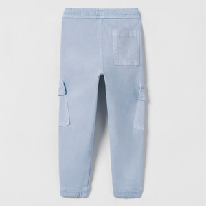 Pantalon cargo décontracté pour enfants, style streetwear hip-hop, coupe ample en sergé, taille OEM - Product Image 2