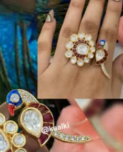 Anillo Étnico Clásico de Moissanita para Mujer, Base de Latón, para Bodas, Fiestas, Compromisos, Opción de Regalo Versátil - Product Image 2