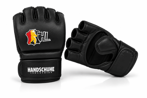 Gants d'arts martiaux MMA en cuir à demi-doigts avec fermeture Velcro unisexe pour l'entraînement - Product Image 4