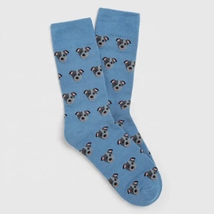 Women Crew <b>Socks</b> <b>Black</b> Turtle Print Cotton Bamboo Fiber Breathable Daily Wear Autumn Season Regular Style Digital Printing - Product Image 2