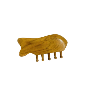 Eco-Friendly Rustic Wooden Gua Sha <b>Face</b> Massager with Solid Acacia Wood Crafts for Muscle Relaxation-New Year Gift - Product Image 1