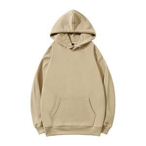 เสื้อฮู้ดผู้ชายสีพื้น ทรงปกติ ผ้าฝ้ายเฟรนช์เทอร์รี่ สวมใส่สบายๆ สำหรับฤดูใบไม้ร่วง มีกระเป๋า - Product Image 4