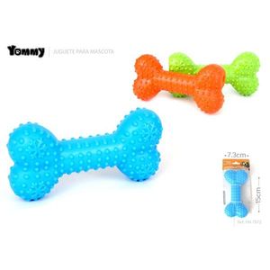 Jouet à mâcher pour chien Yommy Dog Chew Toy Bone 15cm Bleu Orange Vert Jouet pour animaux de compagnie pour chiens - Product Image 1