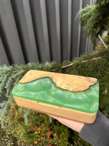 Caja de Joyería de Resina Epoxi de Lujo, Caja de Joyería de Resina Epoxi con Logotipo Personalizado, Caja de Joyería de Resina Epoxi Elegante y Accesorios - Product Image 3