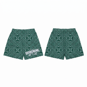 180 GSM Premium 100% Cotton Mesh <b>Shorts</b> Dark Green <b>White</b> Solid Custom Sublimation Logo Sports Wear Waterproof Quick Dry - Product Image 1