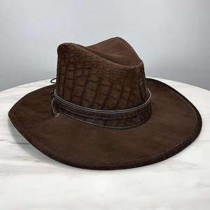 Casquette Joker en cuir véritable de qualité supérieure, artisanat original en cuir de buffle, chapeaux et casquettes de cowboy personnalisés, prix de gros - Product Image 1