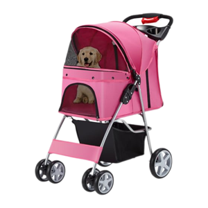 TH-PPS-317 Portable Four Wheel Pet Stroller with Removable <b>Cushion</b> and Strong Frame for <b>Long</b> Lasting Use - Product Image 4