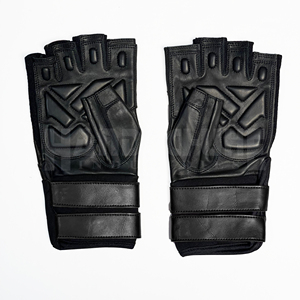 Gants de musculation unisexes confortables, ajustables, résistants, demi-doigts, en PU respirant et légers pour la salle de sport - Product Image 2