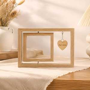 <b>Rustic</b> Handcrafted Eco-Friendly Wooden Picture <b>Frame</b> Personalized <b>Photo</b> Display Holder for Living Room Bedroom Office Family - Product Image 3