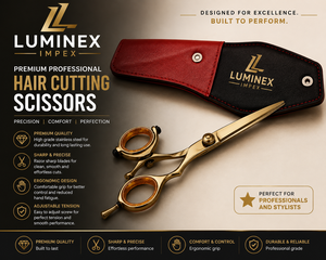 NYBL-55 5.5inch Straight <b>Left</b>-<b>handed</b> <b>Scissors</b> JAPAN 440C Sharp 58-59HRC Hardness Stainless Steel Handle Barber Shears Hair 28 - Product Image 1